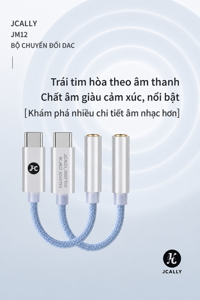 [NEW] Đầu chuyển tai nghe Type C  to 3.5mm JCally JM12 Dongle DAC/AMP | QMTECH STORE