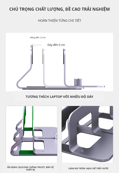 [NEW] Đế dựng Laptop dọc bằng nhôm