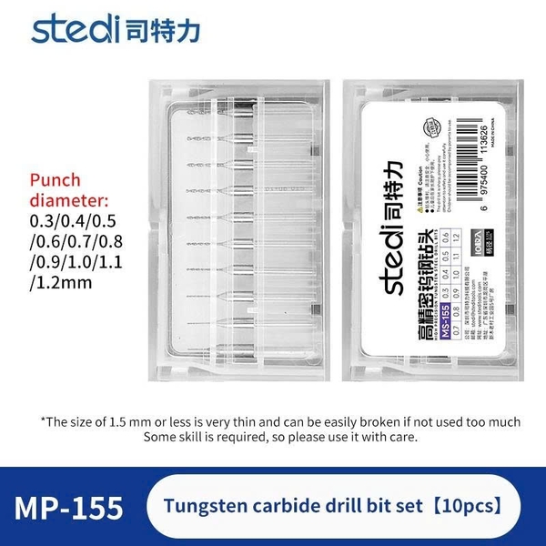 [Chính Hãng] Stedi Khoan Cầm Tay Mini Cao Cấp, Cán Kim Loại MS-25, Bộ Mũi Khoan MS-155 MS-156
