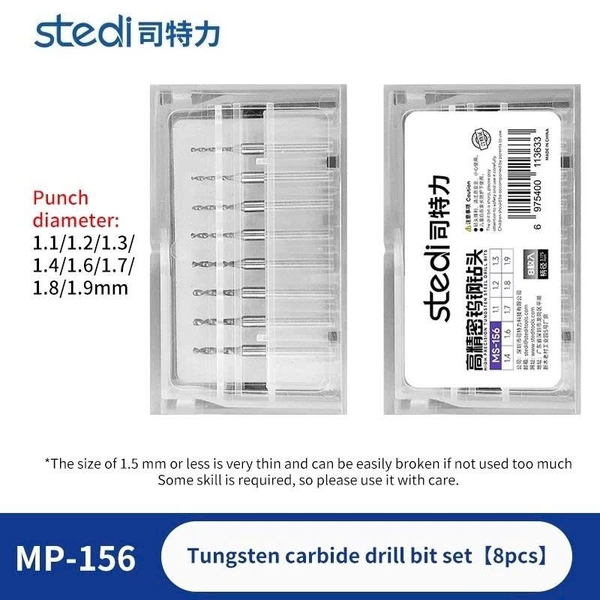 [Chính Hãng] Stedi Khoan Cầm Tay Mini Cao Cấp, Cán Kim Loại MS-25, Bộ Mũi Khoan MS-155 MS-156