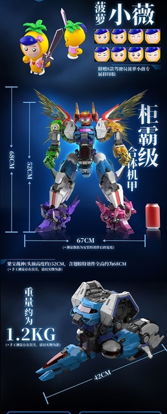 [HÀNG SẴN] YILICHUANGWAN MÔ HÌNH LẮP RÁP FR-07 PINO DO THÁM ROBOT TRÁI CÂY
