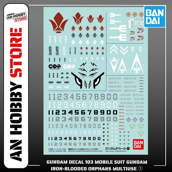 [HÀNG SẴN] BANDAI PHỤ KIỆN MÔ HÌNH GUNDAM DECAL 103 MOBILE SUIT GUNDAM IRON-BLOODED ORPHANS MULTIUSE ①