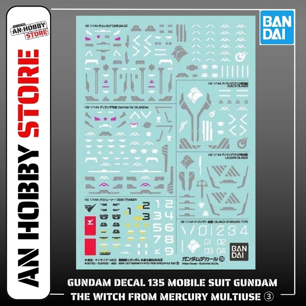 [HÀNG SẴN] BANDAI PHỤ KIỆN MÔ HÌNH GUNDAM DECAL MOBILE SUIT GUNDAM THE WITCH FROM MERCURY MULTIUSE