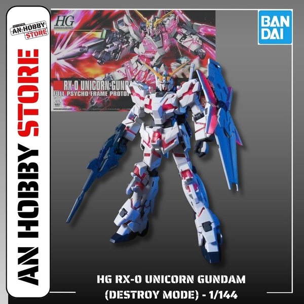 [HÀNG CÓ SẴN] BANDAI Mô hình lắp ráp 1/144 HGUC RX-0 UNICORN GUNDAM (DESTROY MODE)