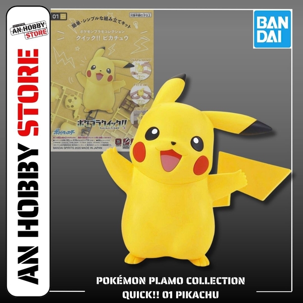 [HÀNG CÓ SẴN] BANDAI MÔ HÌNH LẮP RÁP Pokemon PLAMO COLLECTION QUICK!! 01 Pikachu