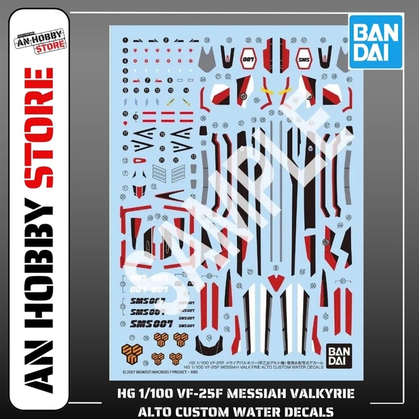 [HÀNG SẴN] BANDAI DECAL MÔ HÌNH HG 1/100 VF-25F MESSIAH VALKYRIE ALTO CUSTOM (WATER DECALS)