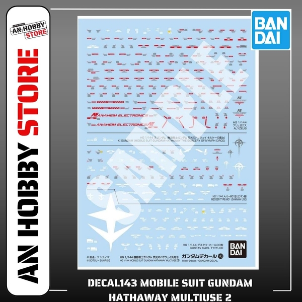 [HÀNG SẴN] BANDAI PHỤ KIỆN MÔ HÌNH GUNDAM DECAL143 MOBILE SUIT GUNDAM HATHAWAY MULTIUSE 2