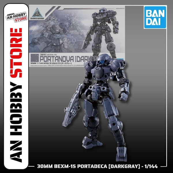 [HÀNG CÓ SẴN] BANDAI Mô hình lắp ráp 30MM PORTANOVA (Dark Gray]