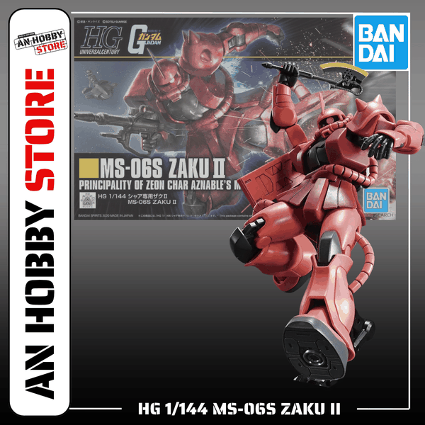 [HÀNG SẴN] BANDAI MÔ HÌNH LẮP RÁP HG 1/144 MS-06S ZAKU II