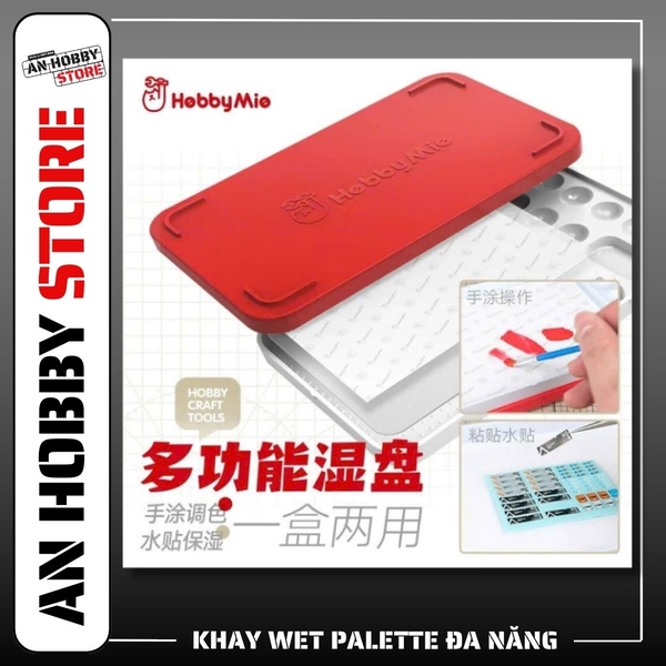 DỤNG CỤ HOBBY MIO CAO CẤP - KHAY ĐA NĂNG GIỮ ẨM SƠN CỌ VÀ DÁN DECAL NƯỚC WET PALLET