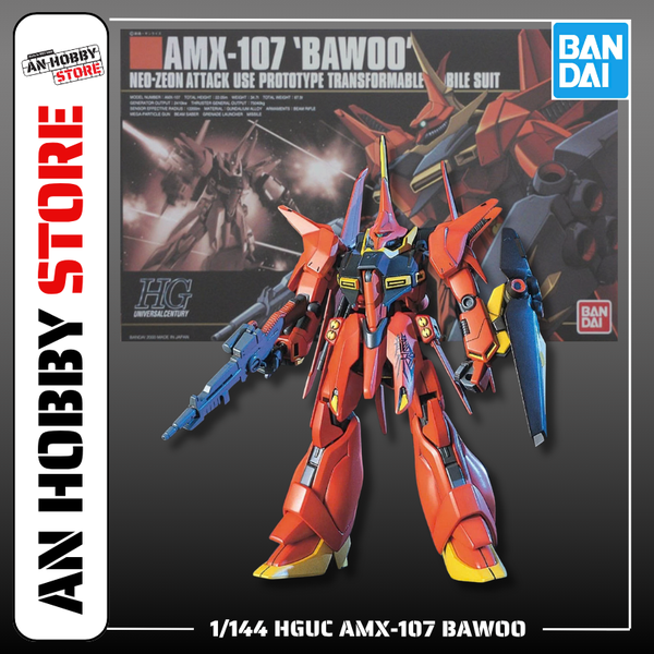 BANDAI MÔ HÌNH LẮP RÁP 1/144 HGUC AMX-107 BAWOO CHÍNH HÃNG