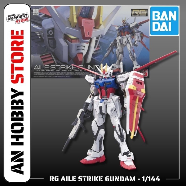 [HÀNG CÓ SẴN] Mô Hình Lắp Ráp RG 1/144 Aile Strike Gundam BANDAI