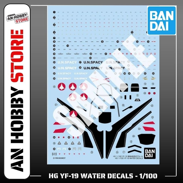 [HÀNG SẴN] BANDAI PHỤ KIỆN MÔ HÌNH HG 1/100 YF-19 WATER DECALS