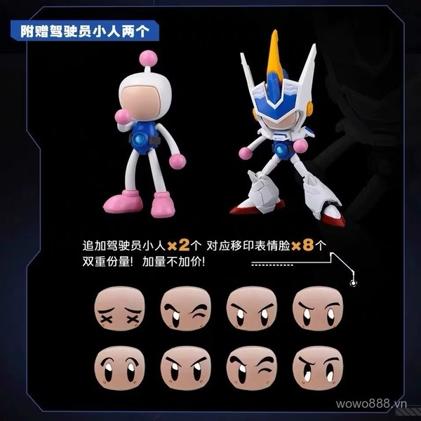 MÔ HÌNH LẮP RÁP BB WHITE KNIGHT - POWER STUDIO ROBOT BẮN BI (TẶNG LỖI BI TRONG SUỐT, THẺ TRANG BỊ)