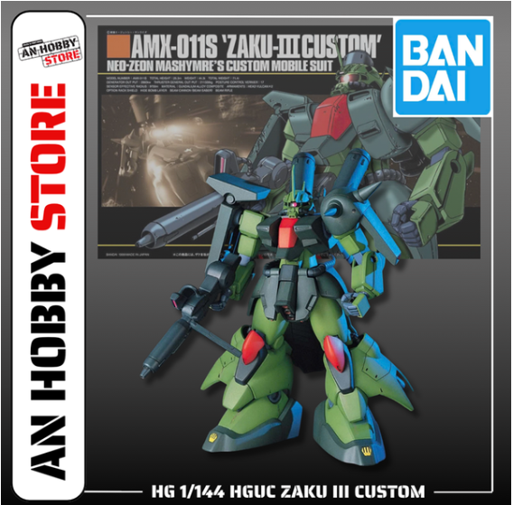 BANDAI MÔ HÌNH LẮP RÁP HG 1/144 HGUC ZAKU III CUSTOM CHÍNH HÃNG
