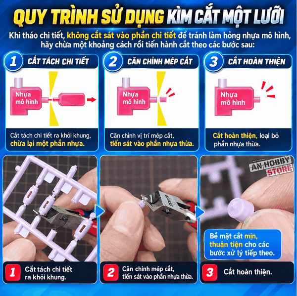 [Chính Hãng] Stedi Kềm Cắt Mô Hình Cao Cấp Lưỡi Đơn STEDI MS 104, MS 106, MS 108, MS 110 Model Nippers