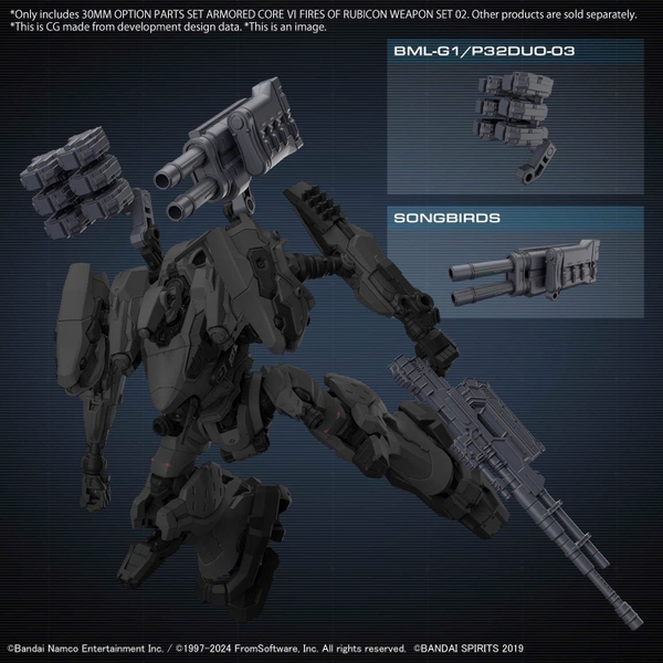 [HÀNG SẴN] BANDAI MÔ HÌNH LẮP RÁP 30MM OPTION PARTS SET ARMORED CORE Ⅵ FIRES OF RUBICON WEAPON SET 02 CHÍNH HÃNG
