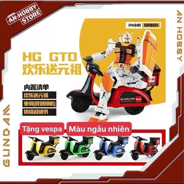 [HÀNG SẴN] MÔ HÌNH LẮP RÁP HG 1/144 GTO RX 78-2 Ver. MC DONALD (TẶNG XE VESPA MÀU NGẪU NHIÊN)