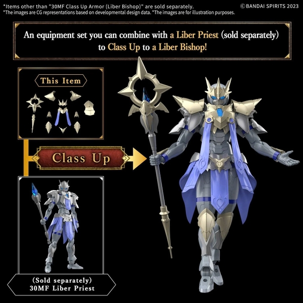 [HÀNG SẴN] BANDAI PHỤ KIỆN LẮP RÁP 30MF CLASS UP ARMOR (LIBER BISHOP) CHÍNH HÃNG