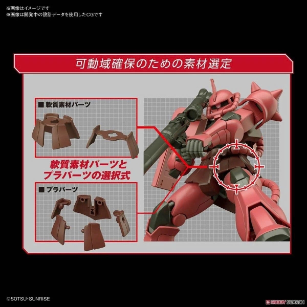 BANDAI MÔ HÌNH LẮP RÁP HG 1/144 MS-06S ZAKU II
