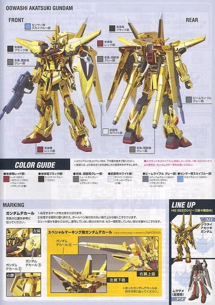 BANDAI Mô hình lắp ráp HG 1/100 OOWASHI AKATSUKI GUNDAM