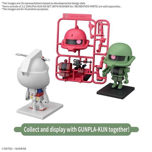 BANDAI MÔ HÌNH LẮP RÁP 1/1 ZAKUPLA-KUN DX SET (WITH RUNNER Ver. RECREATION PARTS)