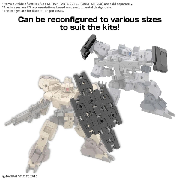 [HÀNG SẴN] BANDAI MÔ HÌNH LẮP RÁP 30MM 1/144 OPTION PARTS SET 19 (MULTI SHIELD)