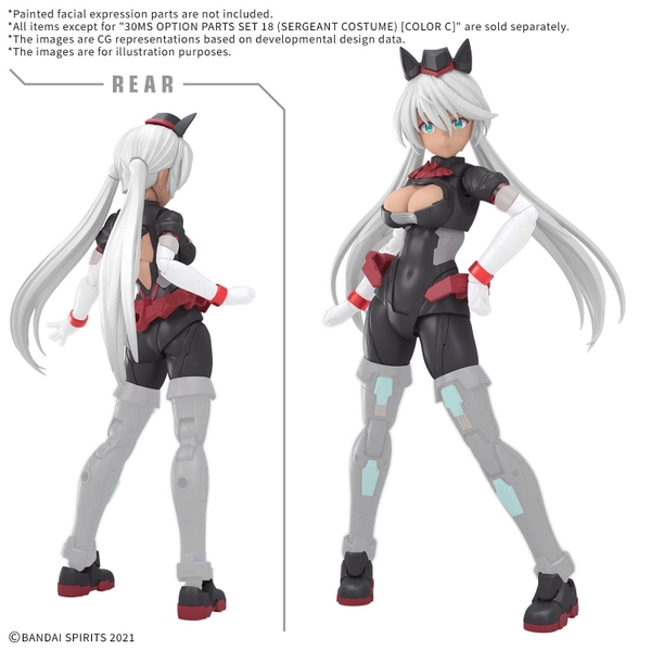 [HÀNG SẴN] BANDAI PHỤ KIỆN MÔ HÌNH 30MS OPTION PARTS SET 18 (SERGEANT COSTUME) [COLOR C]