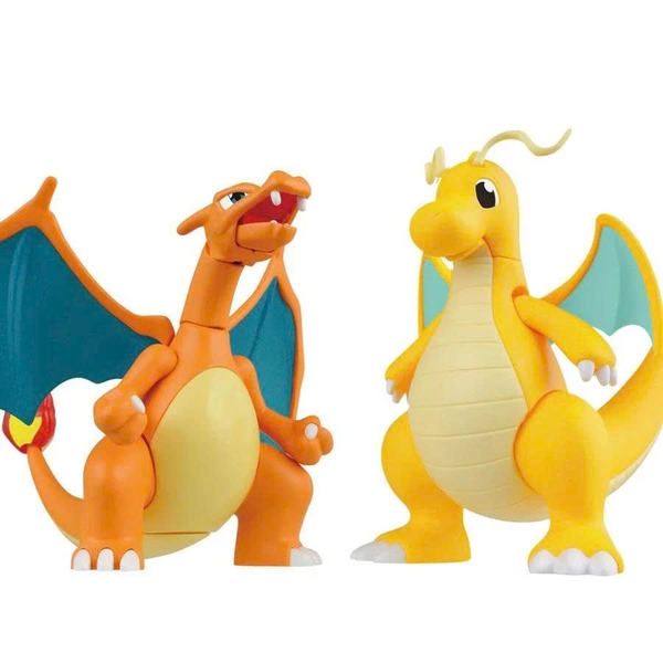 [HÀNG SẴN] BANDAI MÔ HÌNH LẮP RÁP Pokemon PLAMO COLLECTION 43 CHARIZARD BATTLEVer. & DRAGONITE VS SET