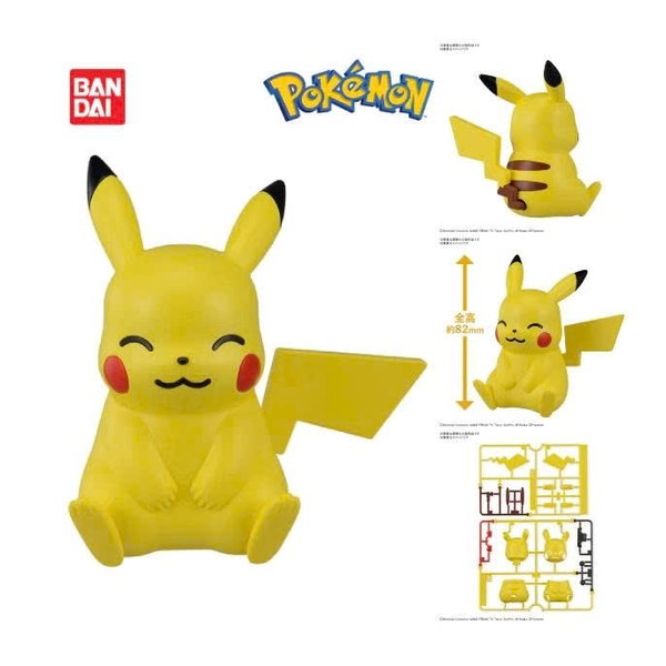 [HÀNG CÓ SẴN] BANDAI mô hình lắp ráp Pokemon Plamo Collection Quick!! 16 Pikachu (Siting Pose)