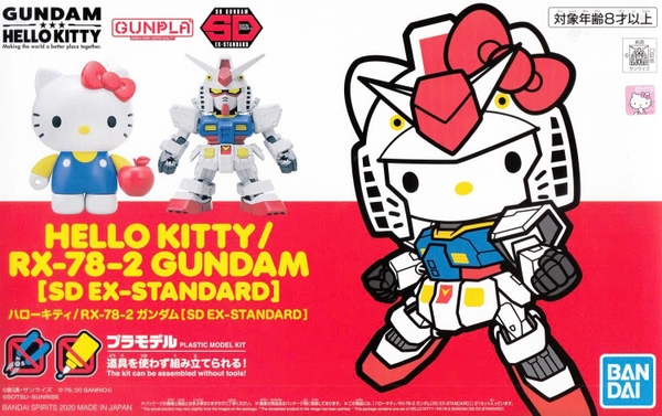 [HÀNG SẴN] BANDAI MÔ HÌNH LẮP RÁP HELLO KITTY/RX-78-2 GUNDAM CHÍNH HÃNG