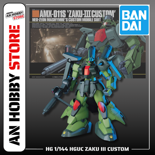 BANDAI MÔ HÌNH LẮP RÁP HG 1/144 HGUC ZAKU III CUSTOM CHÍNH HÃNG