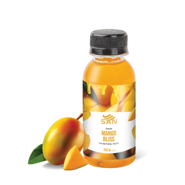 SYRUP MANGO XOÀI MẬT ONG Chai nhỏ 100ml (Trái Cây Tự Nhiên - Hương Thơm, Màu Sắc Nổi Bật)