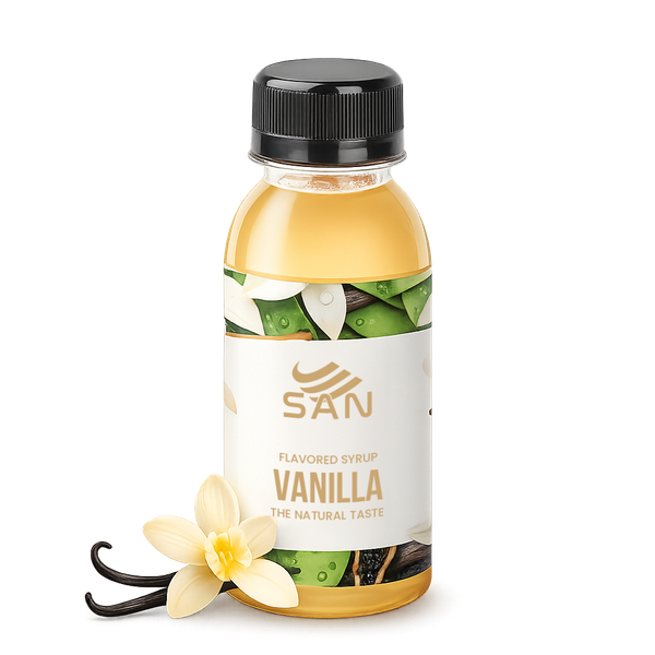 SYRUP HƯƠNG VANI Chai 100ml, đậm đà, có chai chiết 100ml tặng công thức, latte, trà sữa, làm bánh, pha chế đa dạng