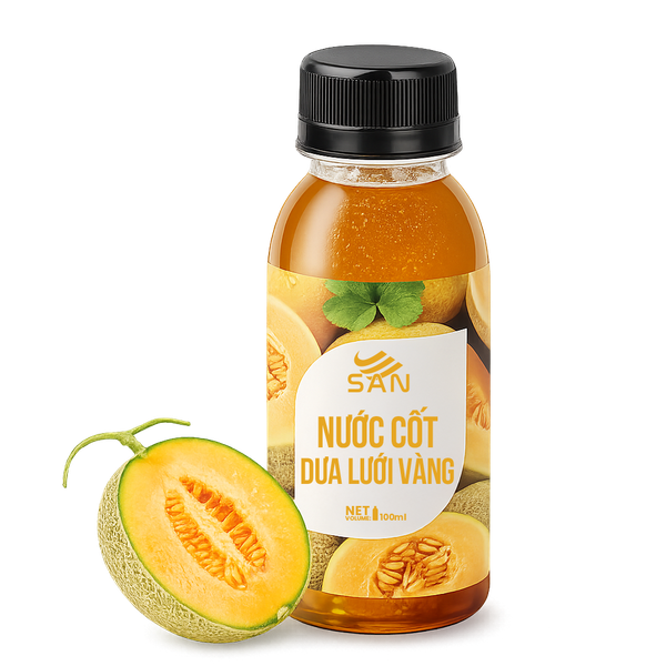 NƯỚC CỐT DƯA LƯỚI VÀNG Chai 100ml, tặng sách công thức, tiện dụng, trái cây tự nhiên, đậm đặc, chuyên dùng pha chế trà trái cây, soda
