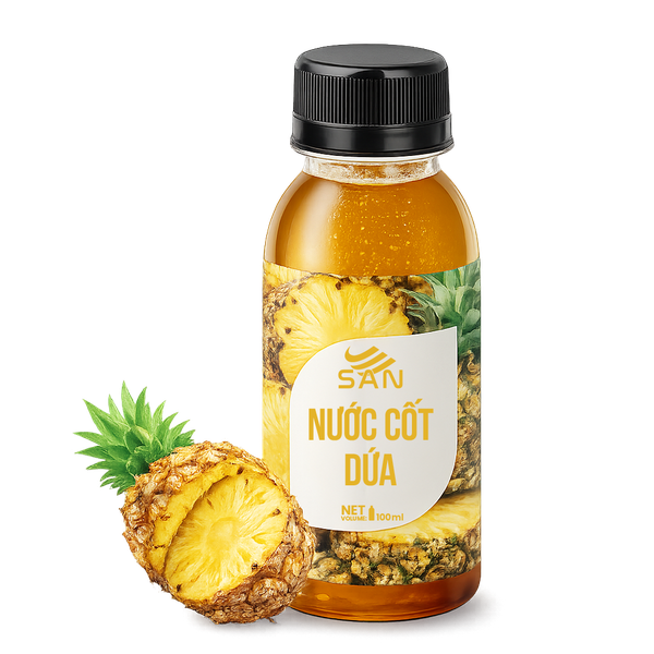 NƯỚC CỐT DỨA Chai 100ml, tặng sách công thức, tiện dụng, trái cây tự nhiên, đậm đặc, chuyên dùng pha chế trà trái cây, soda