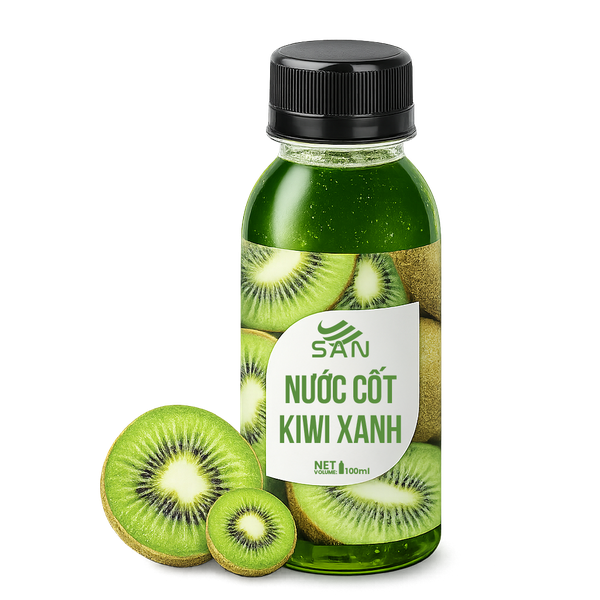 NƯỚC CỐT KIWI XANH Chai 100ml, tặng sách công thức, tiện dụng, trái cây tự nhiên, đậm đặc, chuyên dùng pha chế trà trái cây, soda