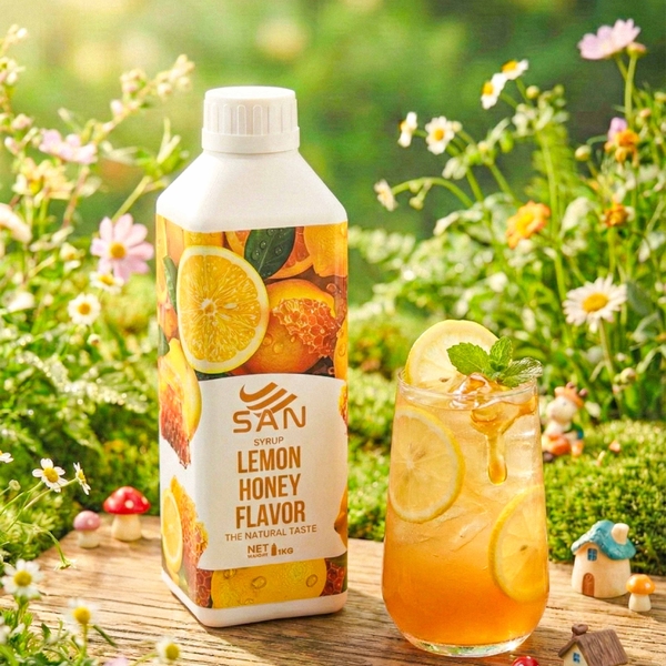 SYRUP CHANH VÀNG MẬT ONG Chai 1Kg (Trái Cây Tự Nhiên - Hương Thơm, Màu Sắc Nổi Bật)