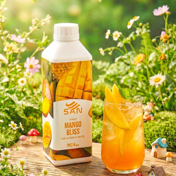 SYRUP XOÀI MẬT ONG Chai 1Kg (Trái Cây Tự Nhiên - Hương Thơm, Màu Sắc Nổi Bật)