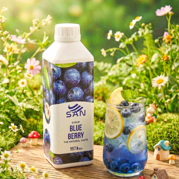 SYRUP VIỆT QUẤT BERRY Chai 1Kg (Trái Cây Tự Nhiên - Hương Thơm, Màu Sắc Nổi Bật)