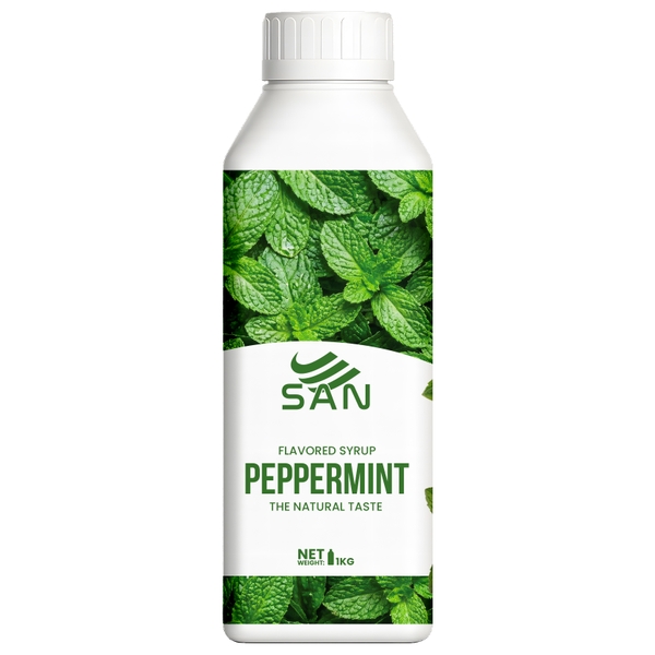 SYRUP HƯƠNG BẠC HÀ – PEPPERMINT FLAVORED SYRUP (100 ml), tặng sách công thức, tiện dụng, trái cây tự nhiên, đậm đặc, chuyên dùng pha chế trà trái cây, soda
