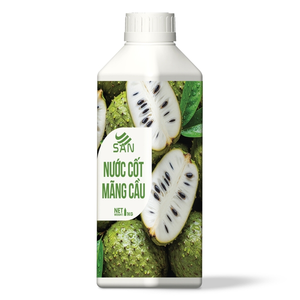 NƯỚC CỐT MÃNG CẦU Chai 1Kg (Trái Cây Tự Nhiên - Hương Thơm, Màu Sắc Nổi Bật)