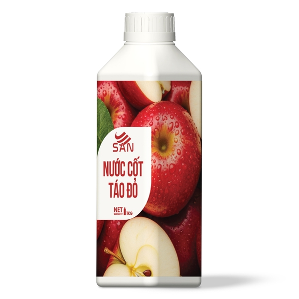NƯỚC CỐT TÁO ĐỎ Chai 1Kg (Trái Cây Tự Nhiên - Hương Thơm, Màu Sắc Nổi Bật)