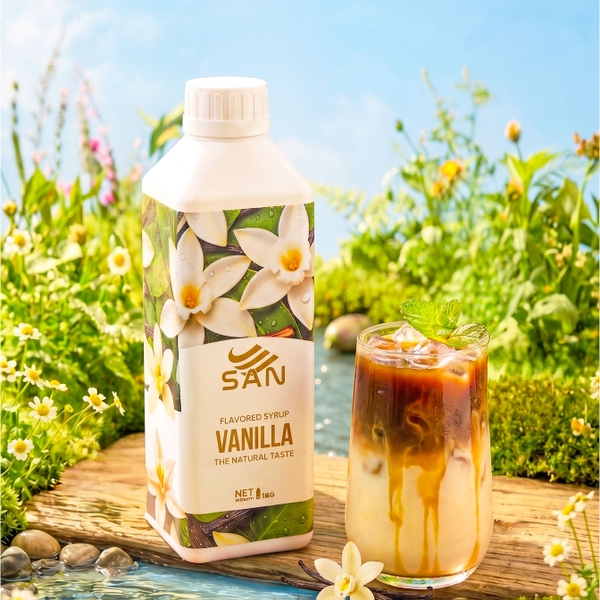 Syrup Vanilla SAN Chai 1Kg – Siro Pha Cà Phê, Latte, Trà Sữa, Đá Xay, Làm Bánh