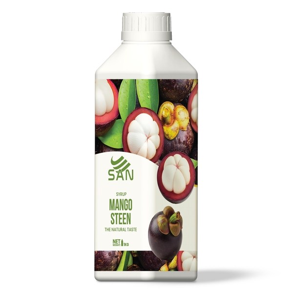 SYRUP MĂNG CỤT Chai 1Kg (Trái Cây Tự Nhiên - Hương Thơm, Màu Sắc Nổi Bật)