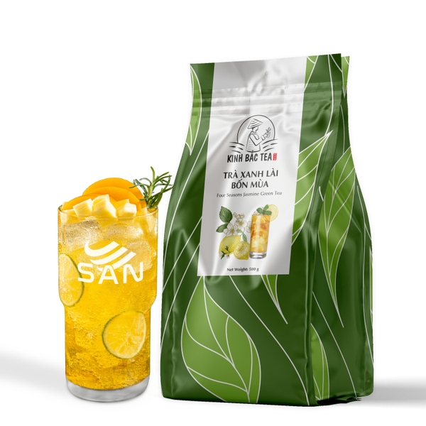 Trà Xanh Lài Bốn Mùa 500g (Mùi Thơm Hương Lài - Màu Nước Vàng Trong)