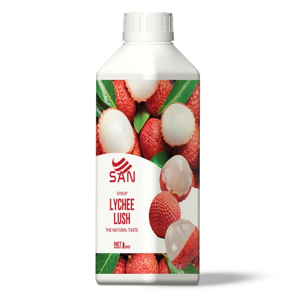 SYRUP VẢI THANH XUÂN Chai 1Kg (Trái Cây Tự Nhiên - Hương Thơm, Màu Sắc Nổi Bật)