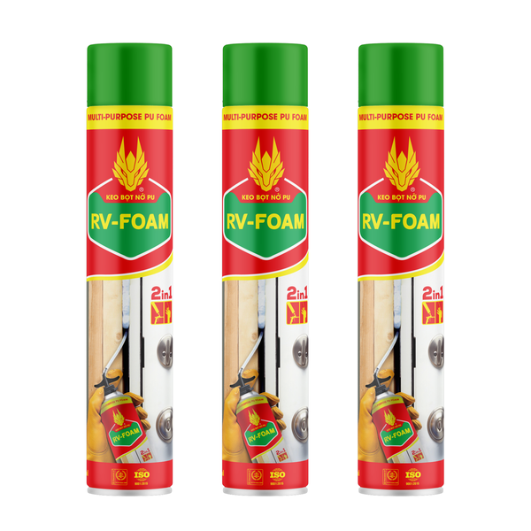 Keo bọt nở RV-Foam - Vòi 2 in 1