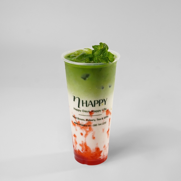 Latte Dâu Matcha