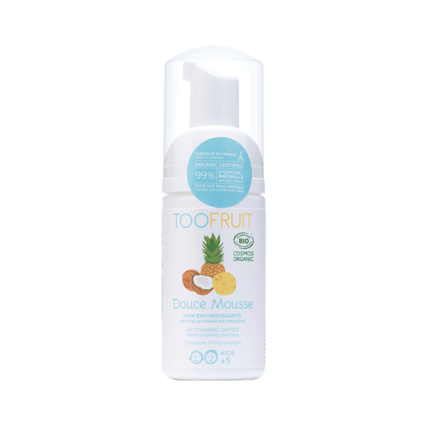 Sữa rửa mặt tạo bọt hữu cơ cho bé 5-14 tuổi Toofruit dừa - dứa 100ml